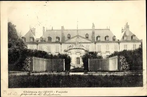 Ak Cheney Yonne, Chateau de Cheney, Facade