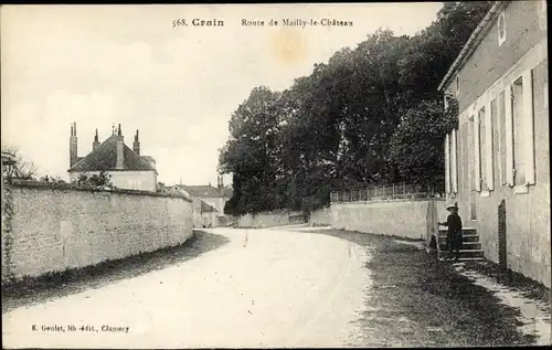 Ak Crain Yonne, Route de Mailly le Chateau