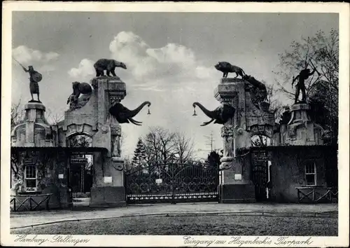 Ak Hamburg Eimsbüttel Stellingen, Eingang zu Hagenbecks Tierpark