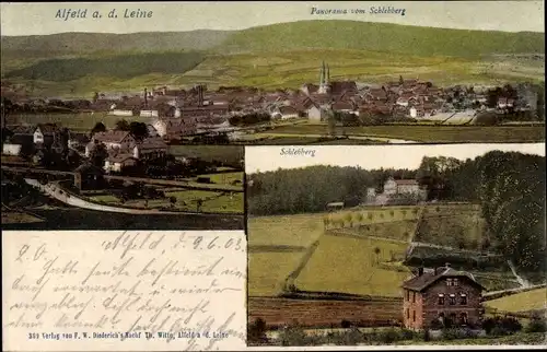 Ak Alfeld an der Leine, Panorama vom Schlehberg