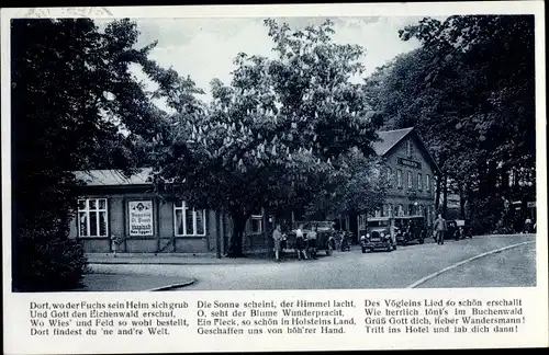 Ak Voßloch Bokholt Hanredder in Schleswig Holstein, Hotel Grüner Wald