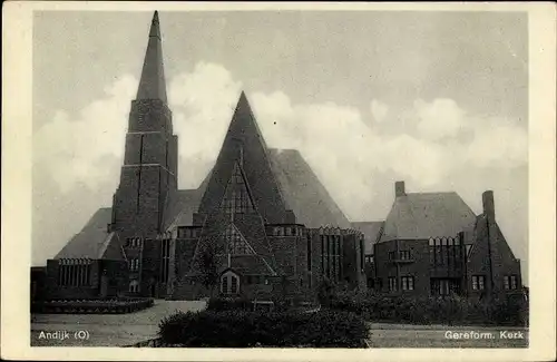 Ak Andijk Medemblik Nordholland Niederlande, Gereform. Kerk