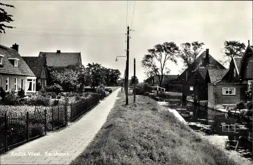 Ak Andijk Medemblik Nordholland Niederlande, Kerkbuurt