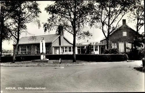 Ak Andijk Medemblik Nordholland Niederlande, Chr. Landbouwhuishoudschool