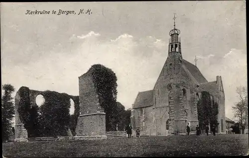 Ak Bergen aan Zee Nordholland Niederlande, Kerkruine