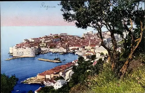 Ak Ragusa Dubrovnik Kroatien, Gesamtansicht