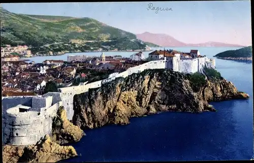 Ak Ragusa Dubrovnik Kroatien, Panorama