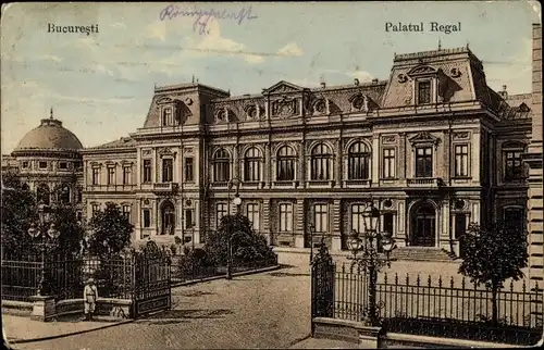 Ak București Bukarest Rumänien, Palatul Regal