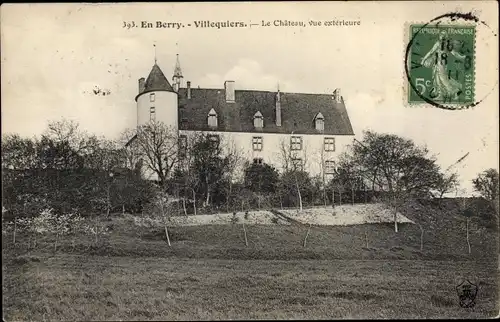 Ak Villequiers Cher, Le Chateau