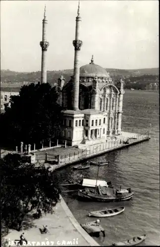 Foto Ak Konstantinopel Istanbul Türkei, Moschee, Ruderboote, Hafenpartie