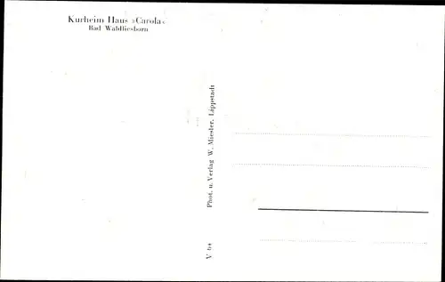 Ak Bad Waldliesborn Lippstadt in Westfalen, Kurheim Haus Carola