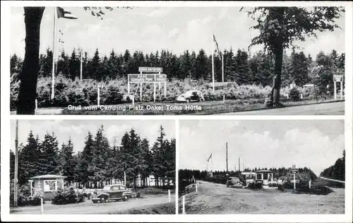 Ak Springhirsch Nützen in Schleswig Holstein, Campingplatz Onkel Toms Hütte