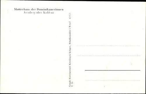 Ak Arenberg Koblenz am Rhein, Mutterhaus d. Dominikanerinnen