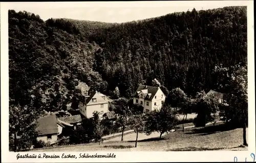 Ak Ney im Hunsrück, Ehrbachklamm, Gasthaus Escher, Schöneckermühle