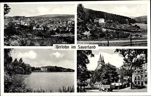 Ak Iserlohn im Märkischen Kreis, Gesamtansicht, Seeblick, Gasthof