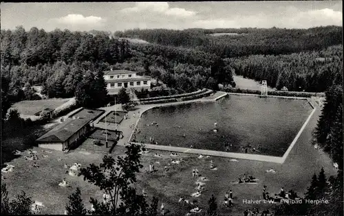 Ak Halver in Westfalen, Freibad Herpine