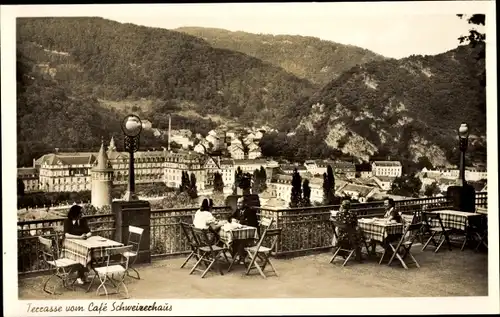 Ak Bad Ems an der Lahn, Terrasse vom Café Schweizerhaus, Inh. Hans Heuer