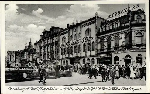 Ak Hamburg St Pauli, Wilhelms Meyer's Sankt Pauli Säle, Reeperbahn, Spielbudenplatz 11-15