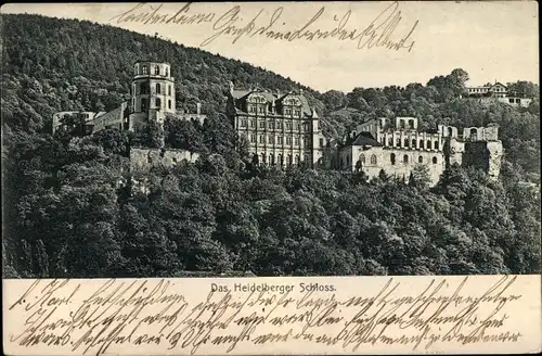 Ak Heidelberg Württemberg, Schlossansicht