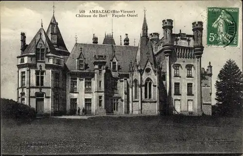 Ak Ambazac Haute Vienne, Chateau de Bort, facade