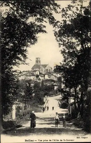 Ak Bellac Haute Vienne, Vue prise de l'Allee de St. Sauveur