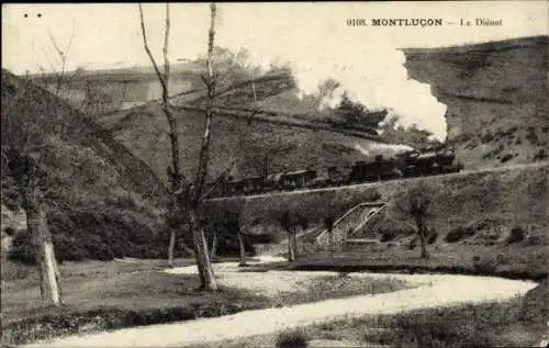 Ak Montluçon Allier, Le Dienat, Dampflok