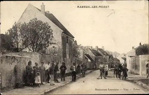Ak Mareuil les Meaux Seine et Marne, Straßenpartie im Ort