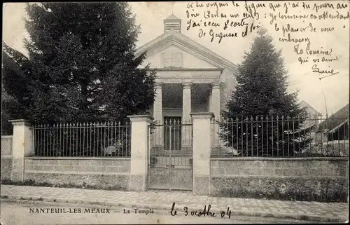 Ak Nanteuil lès Meaux Seine et Marne, Le Temple
