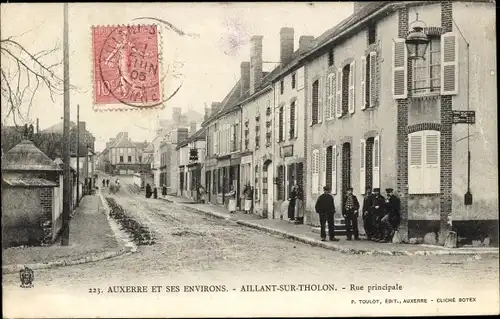 Ak Aillant sur Tholon Yonne, Rue principale