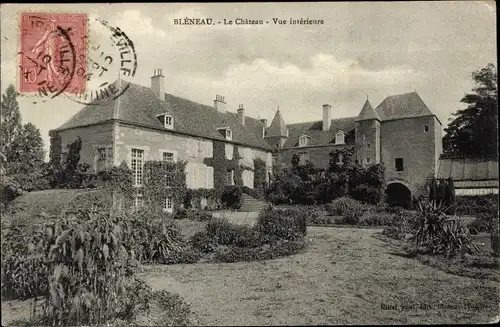 Ak Bleneau Yonne, Le Château, vue interieure