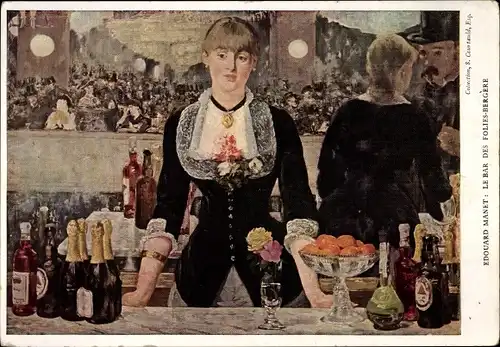 Künstler Ak Manet, Edouard, Le Bar des Folies Bergere, Impressionismus