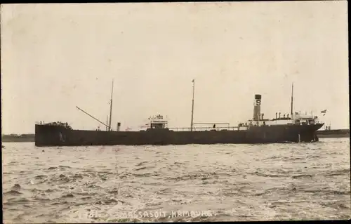 Foto Ak Tankschiff SS Massasoit, Hamburger Tanger Gesellschaft