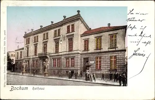 Leuchtfenster Ak Bochum im Ruhrgebiet, Rathaus