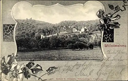 Passepartout Ak Dresden Cossebaude Niederwartha, Wilhelmsburg