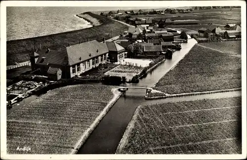 Ak Andijk Medemblik Nordholland Niederlande, Panorama