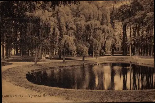 Ak Laren Nordholland Niederlande, Vijver o. d. Brink