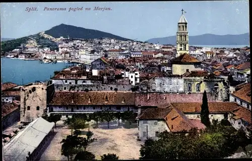 Ak Split Spalato Kroatien, Panorama pogled na Marjan