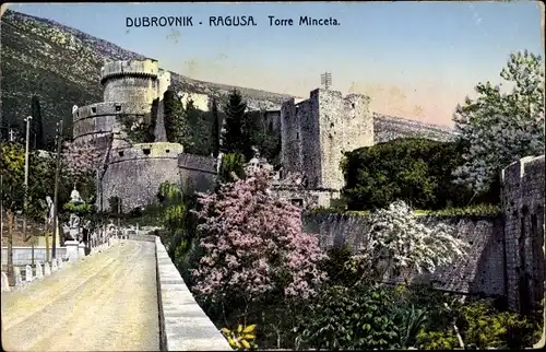 Ak Ragusa Dubrovnik Kroatien, Torre Minceta, Festung Minčeta