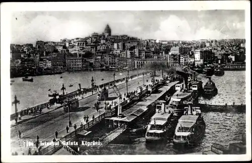 Ak Konstantinopel Istanbul Türkei, Galata Köprusu