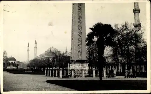 Foto Ak Ereğli Türkei, ägyptischer Obelisk, Minarette