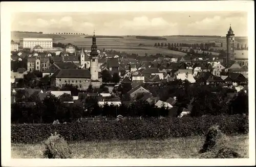 Ak Domažlice Taus Region Pilsen, Totalansicht der Ortschaft