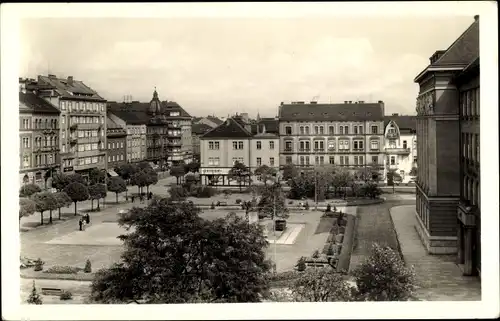 Ak Plzeň Pilsen Stadt, Platz, Gebäude