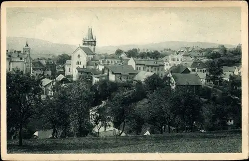 Ak Semil Semily Region Reichenberg, Blick auf den Ort