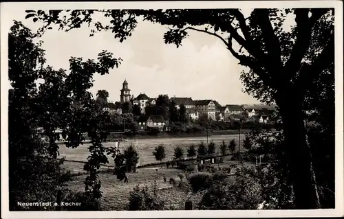 Ak Neuenstadt an der Linde Neuenstadt am Kocher, Durchblick zum Ort