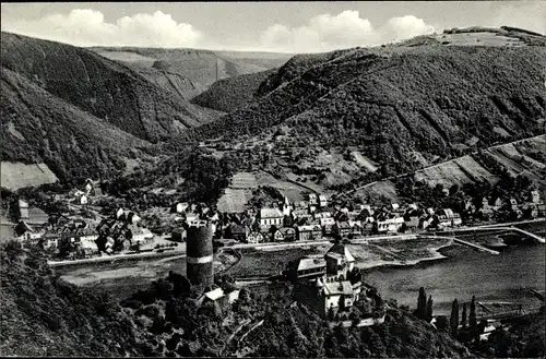 Ak Burgen an der Mosel, Panorama