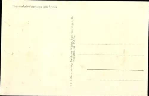 Ak Bad Hönningen am Rhein, Thermalschwimmbad