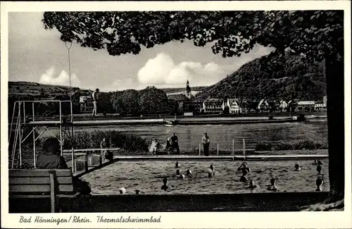 Ak Bad Hönningen am Rhein, Thermalschwimmbad