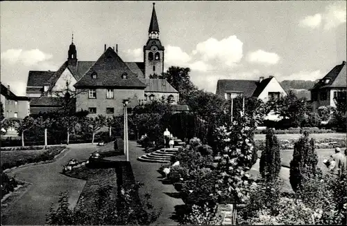 Ak Bad Hönningen am Rhein, Rosengarten