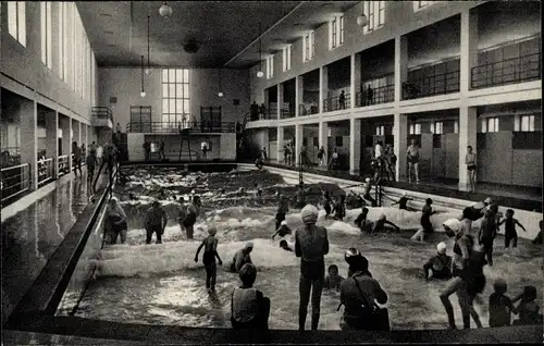 Ak Norderney in Ostfriesland, Seewasser Wellenschwimmbad