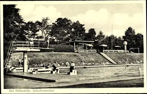 Ak Bad Rothenfelde am Teutoburger Wald, Soleschwimmbad